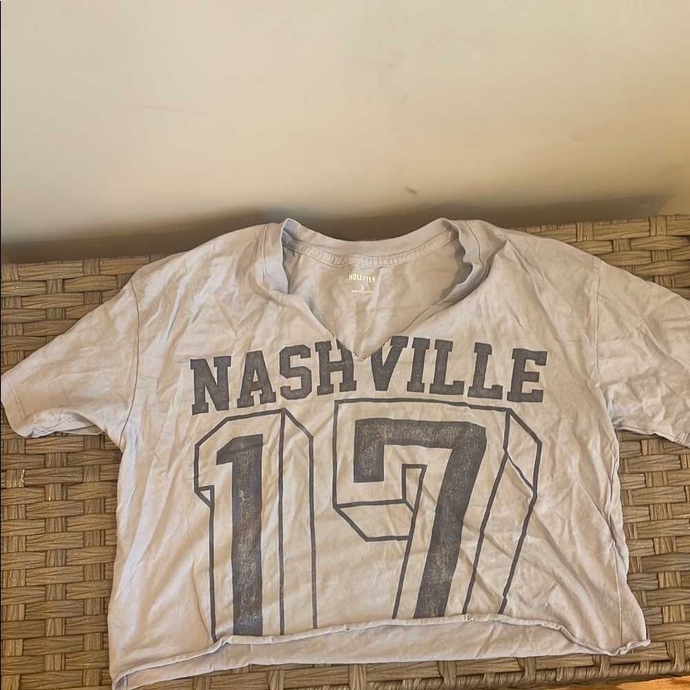 Nashville Graphic Cropped Oversized Top